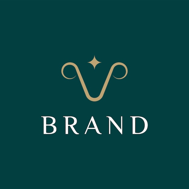 Elegante carta inicial V logo vector