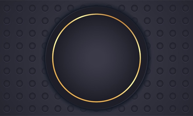 Elegante círculo dorado lujo fondo copia espacio iluminación chispa puntos brillantes vector de partículas