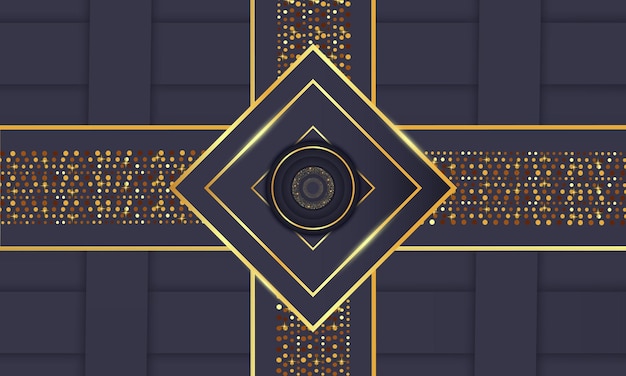 Elegante círculo dorado lujo fondo copia espacio iluminación chispa puntos brillantes vector de partículas