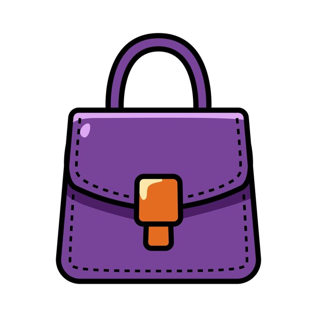 Elegante clip art de bolso para proyectos de diseño de moda