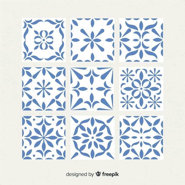 Vector elegante colección de azulejos