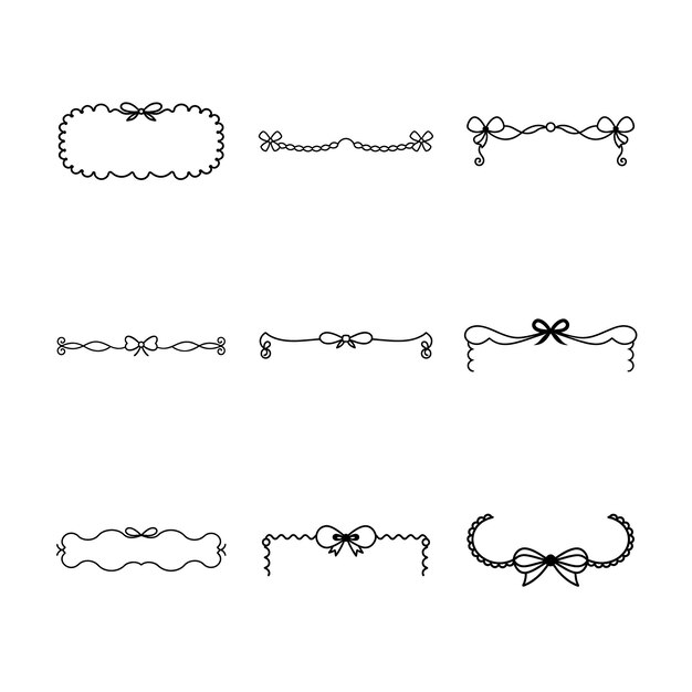 Elegante colección de bordes de arco en blanco y negro para invitaciones y decoraciones
