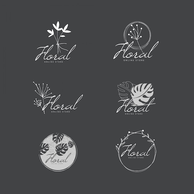 Elegante colección minimalista con logo floral