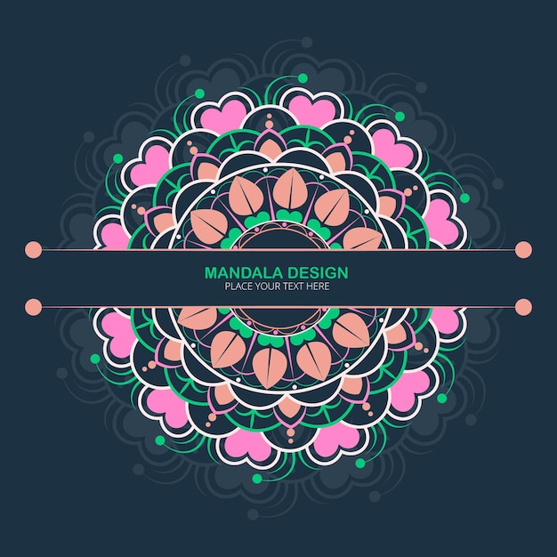 Elegante y colorido fondo de mandala ornamental