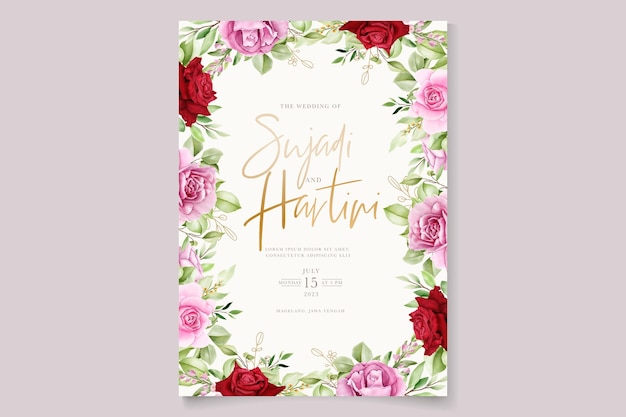 Elegante conjunto de tarjetas florales acuarela