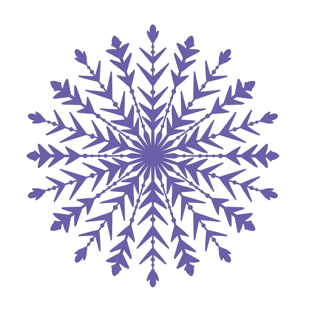 Elegante copo de nieve Elemento de diseño vectorial