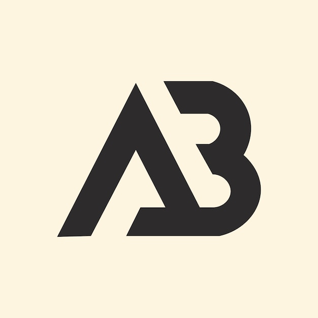 elegante corporativo moderno mínimo A y B letras logotipo vector plano