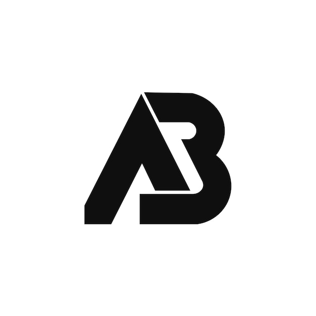elegante corporativo moderno mínimo A y B letras logotipo vector plano