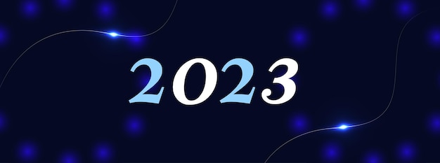 Elegante diseño abstracto de fondo de celebración de año nuevo 2023, banner, plantilla, saludo