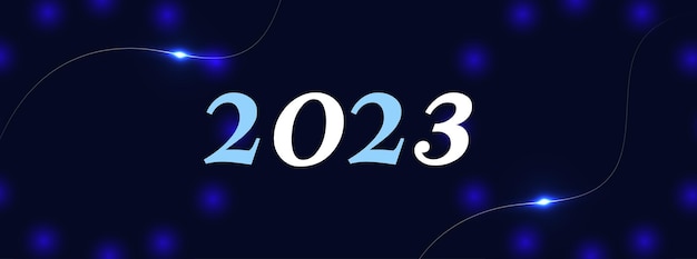 Elegante diseño abstracto de fondo de celebración de año nuevo 2023, banner, plantilla, saludo