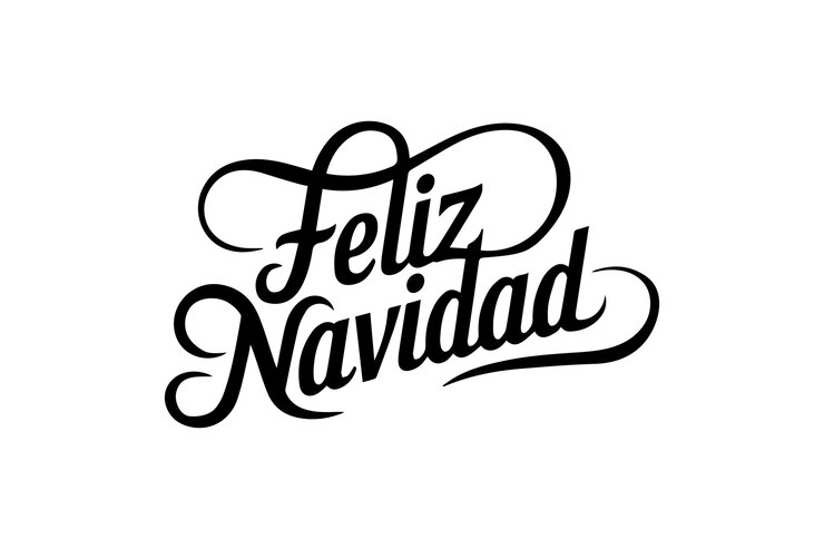 Vector elegante diseño de caligrafía de feliz navidad