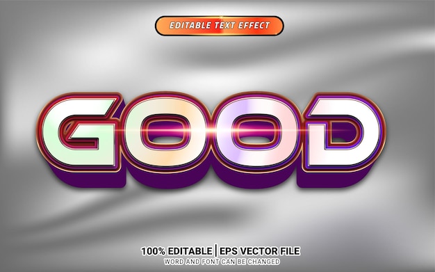elegante diseño de efecto de texto 3d brillante futurista