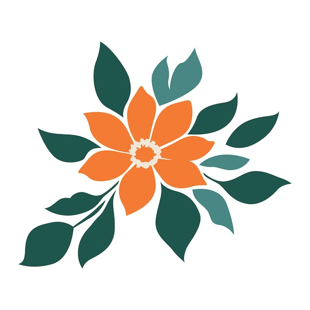 Un elegante diseño floral vectorial con detalles intrincados y colores vibrantes