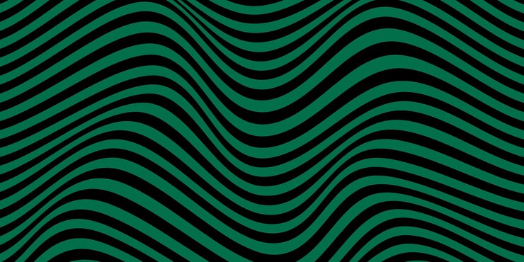 Elegante diseño de fondo abstracto de línea ondulada verde