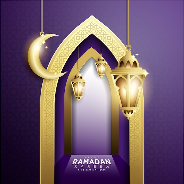 Elegante diseño de fondo ramadan kareem