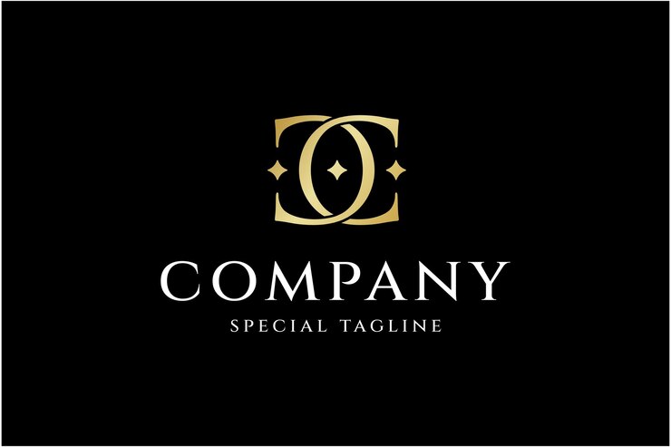 Vector elegante diseño inicial de logotipo de empresa c