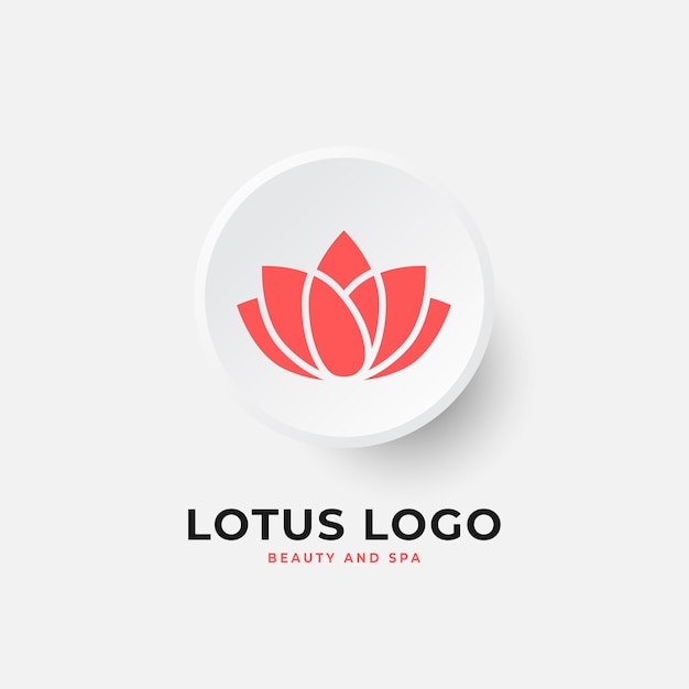 elegante diseño de inspiración de logotipo de flor de loto