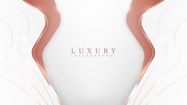 Elegante diseño de línea curva de cobre abstracto