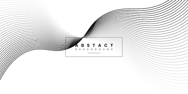 Elegante diseño de líneas curvas en blanco y negro