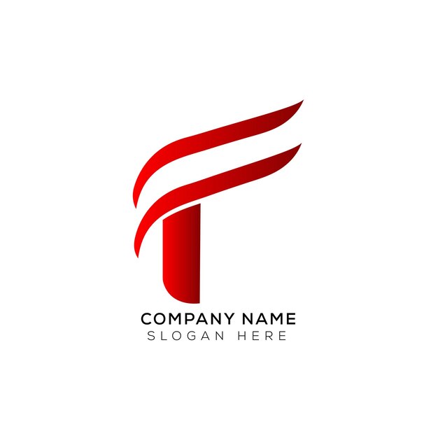 Elegante diseño de logotipo abstracto letra f