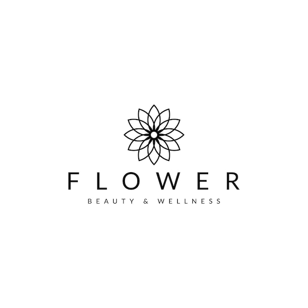 Elegante diseño de logotipo de belleza de flores.