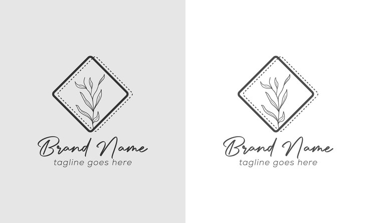 Elegante diseño de logotipo botánico para marcas y empresas