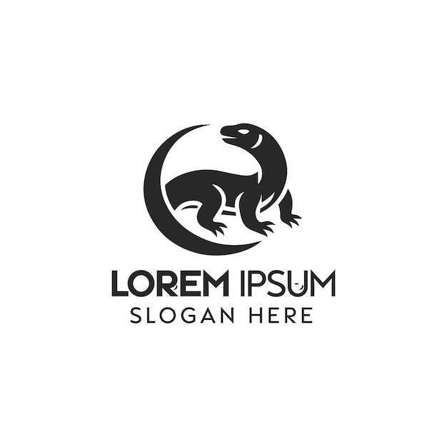 Elegante diseño de logotipo de Brontosaurio en blanco y negro para una marca moderna