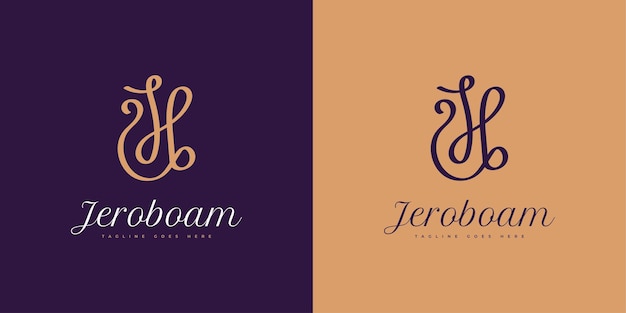 Elegante diseño de logotipo inicial DB o JB con estilo de escritura a mano. Logotipo o símbolo de la firma DB o JB para la identidad empresarial