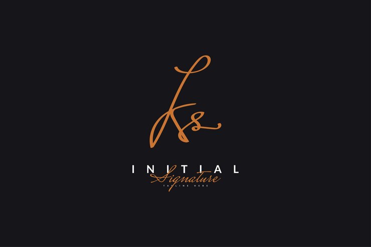 Vector elegante diseño de logotipo inicial k y s en estilo de escritura vintage. logotipo o símbolo exclusivo de ks para bodas, moda, joyería, boutique, botánica, floral y identidad comercial