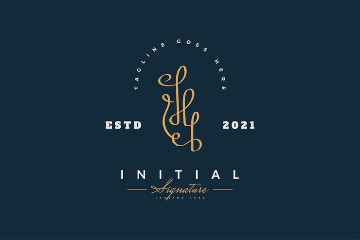 Vector elegante diseño de logotipo de letra inicial hb en estilo de escritura vintage. logotipo o símbolo de hb signature para boda, moda, joyería, boutique, botánica, floral y identidad comercial