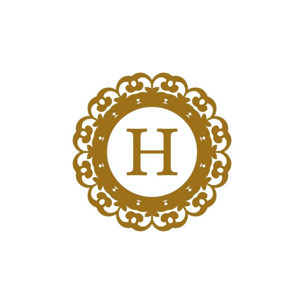 Elegante diseño de logotipo de monograma floral