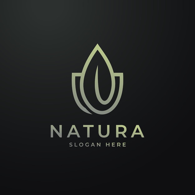 elegante diseño de logotipo de naturaleza