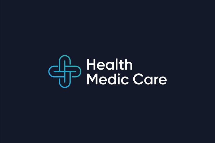 Elegante diseño de logotipo de salud médica con arte lineal único