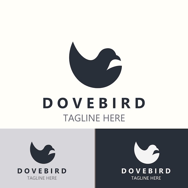 El elegante diseño del logotipo volador del pájaro paloma Naturaleza Vida silvestre Estilo de etiqueta imagen vintage