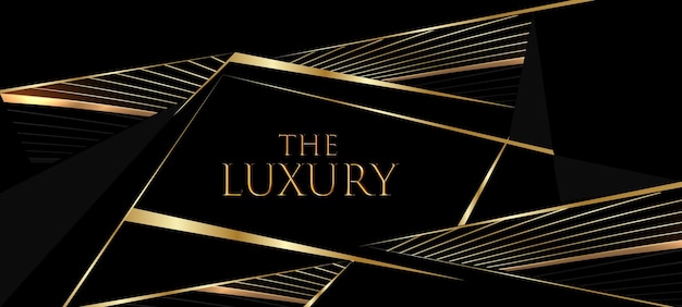 Elegante diseño de lujo negro y dorado