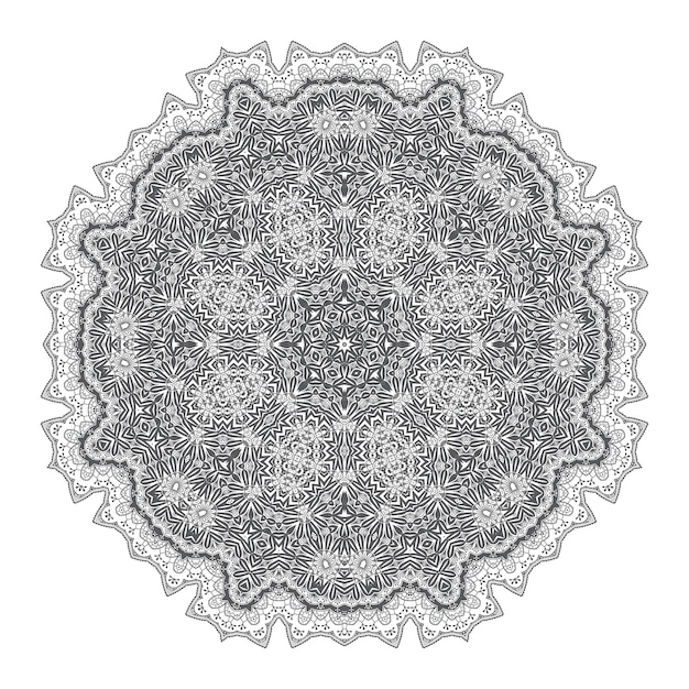 elegante diseño de mandala de arte lineal