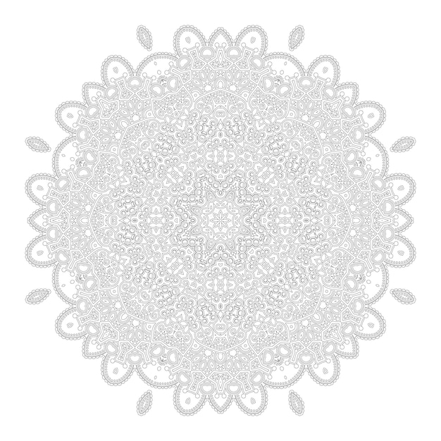 elegante diseño de mandala de arte lineal