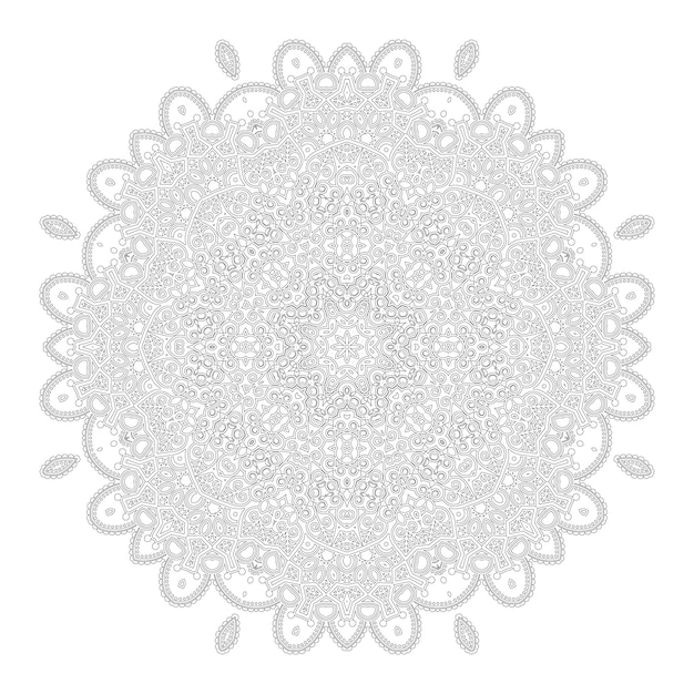 Elegante diseño de mandala de arte lineal