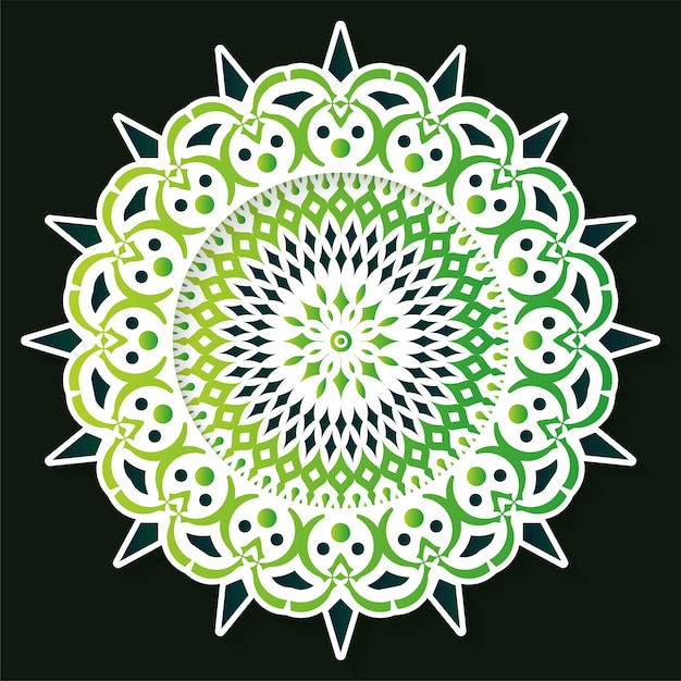 Elegante diseño de mandala verde