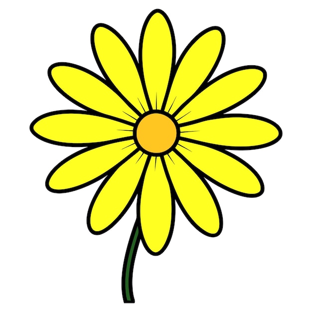 Elegante diseño minimalista de flores con contornos nítidos y limpios para un atractivo estético moderno