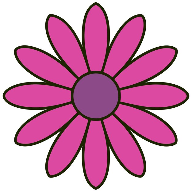 Elegante diseño minimalista de flores con contornos nítidos y limpios para un atractivo estético moderno