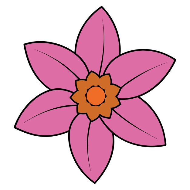 Elegante diseño minimalista de flores con contornos nítidos y limpios para un atractivo estético moderno
