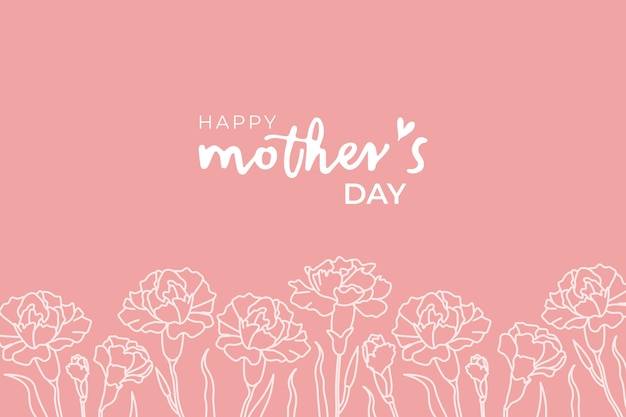 Elegante diseño de pancarta vectorial con anillos en un fondo rosa para el Día de la Madre