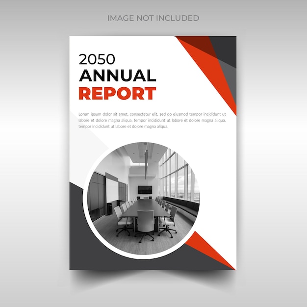 Elegante diseño de perfil de empresa de informe anual geométrico de agencia digital