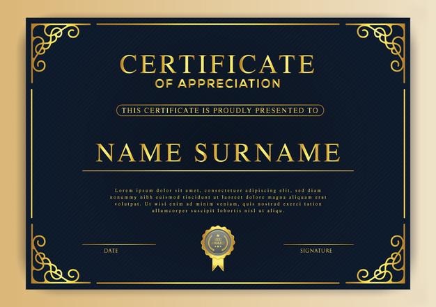 Elegante diseño de plantilla de banner de certificado profesional