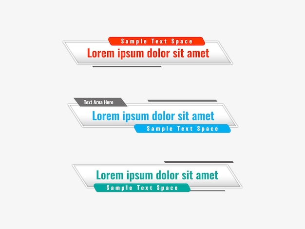 Elegante diseño de plantilla de banner de tercio inferior geométrico vector premium