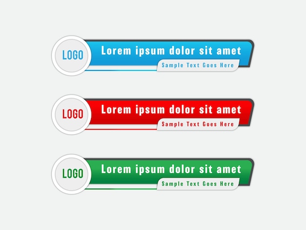 Elegante diseño de plantilla de tercer banner inferior geométrico degradado