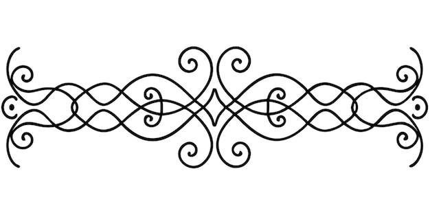Elegante diseño de remolino florecimiento decorativo