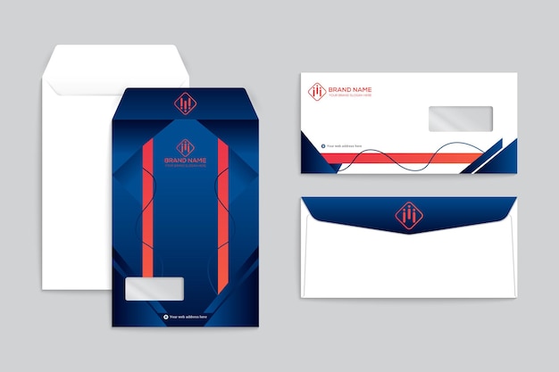 Elegante diseño de sobre mínimo.