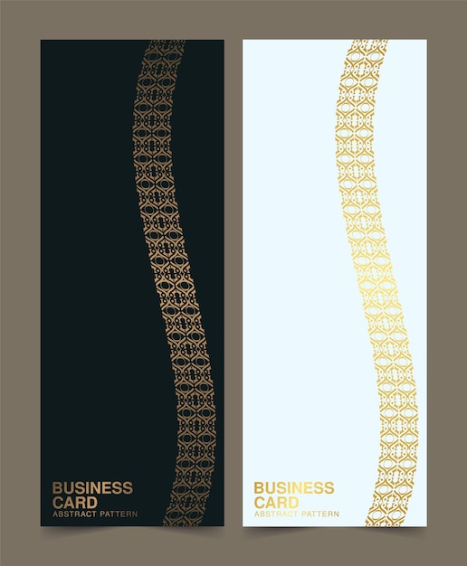 elegante diseño de tarjeta de patrón dorado